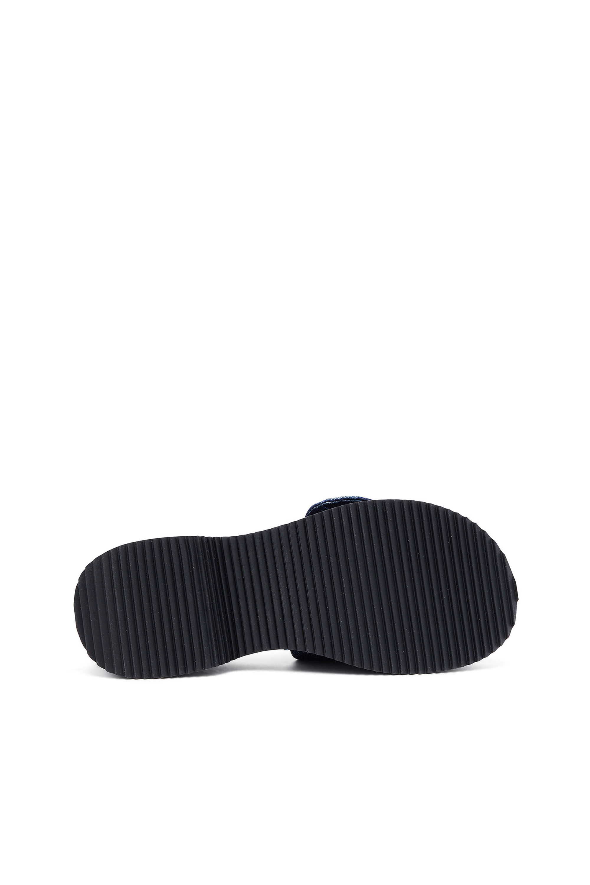 Diesel - SA-OVAL D PF W, Woman's Sa-Oval D-Denim slide sandals with Oval D strap in Blue - 5